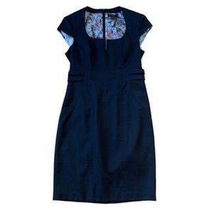Black Ted Baker Agned Sheath Buckle Dress Size 3